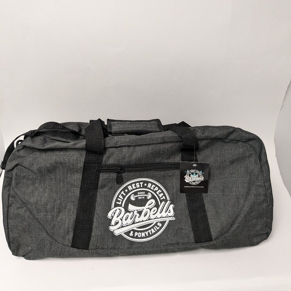 Barbells And Ponytails "Blowout Sale" Gym Workout duffle Bag NEW